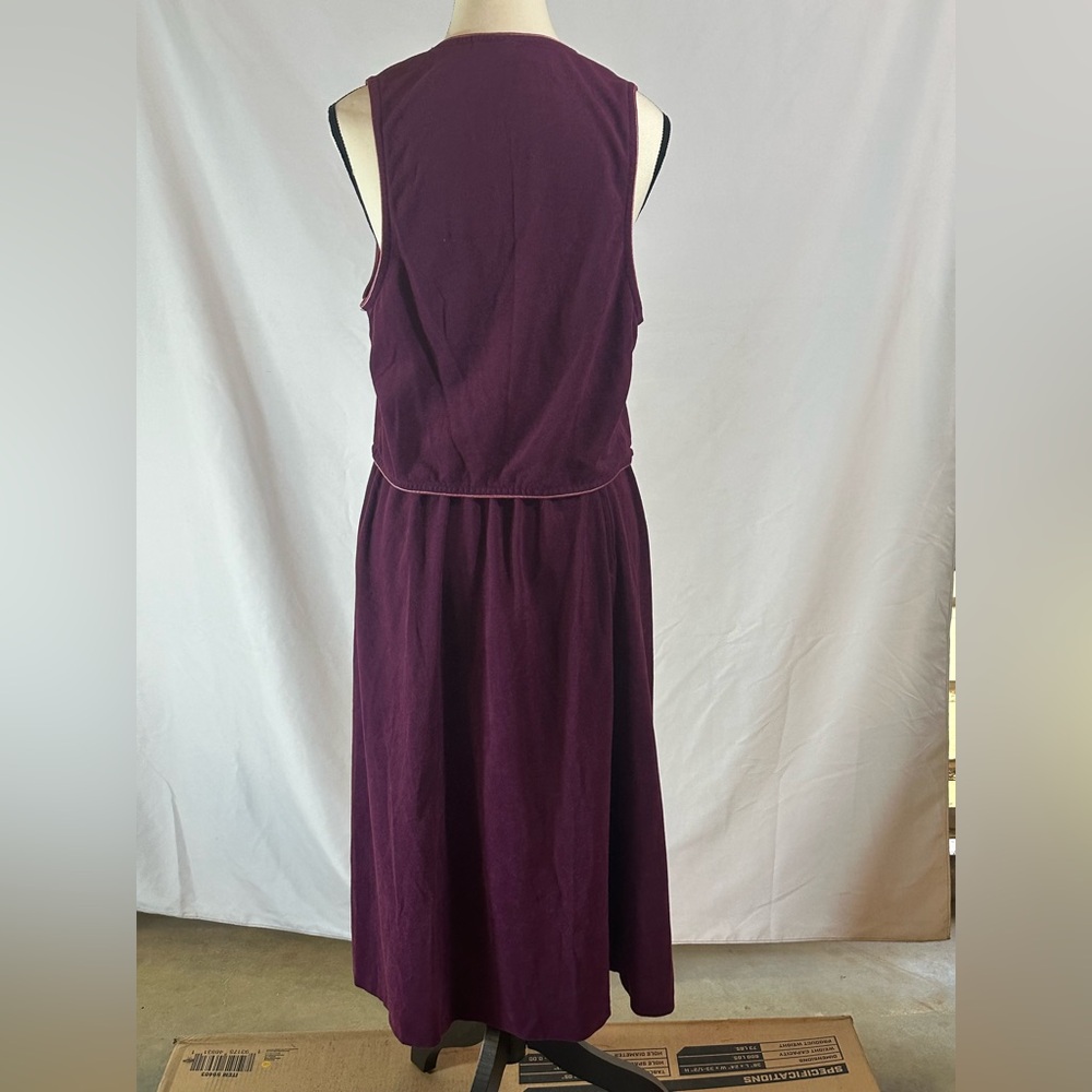 Vintage The Branch 2 Piece Vest & Skirt Set • Beautiful Western Velour Suede - Picture 2 of 9
